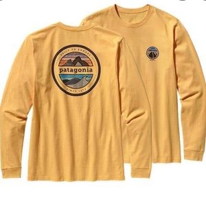 Long Sleeve Yellow Patagonia T-shirt